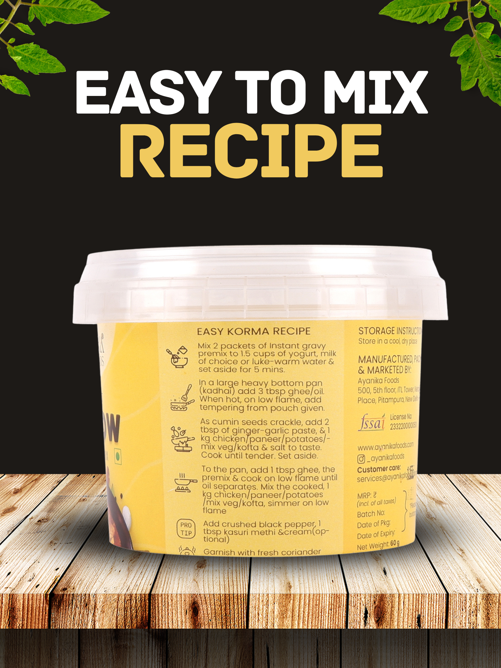 Instant Yellow Gravy Mix Pack of 4